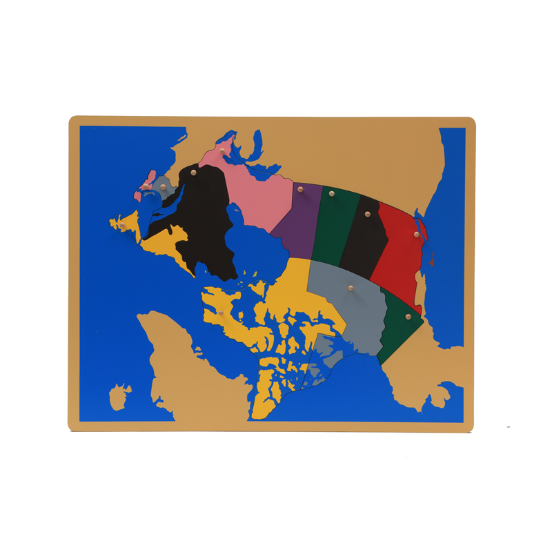 Kids Toys Canada - Houten kaartpuzzel van Canada Montessori Aardrijkskunde