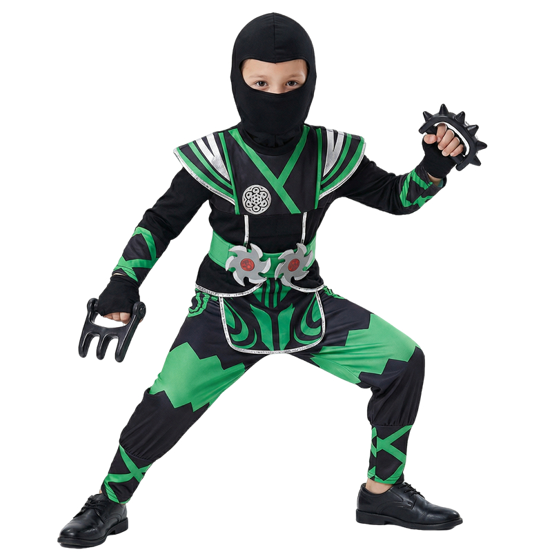 Kids Toys Boys - Groen Ninja-kostuum voor kinderen met 9-delige