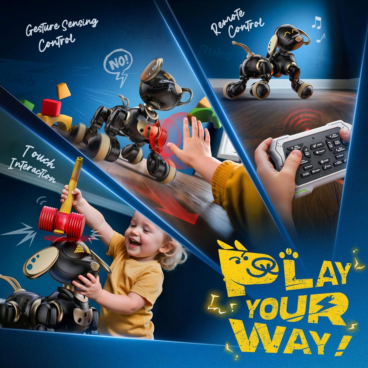 Kid Toys And More - Slimme 2.4G AI robot hondenspeelgoed Intelligente