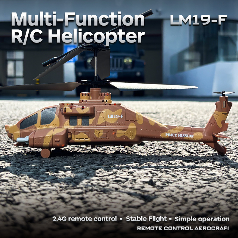 Kids Toys Helicopter - Lm19-F Apache 2.4g Afstandsbediening Helikopter 3.5ch