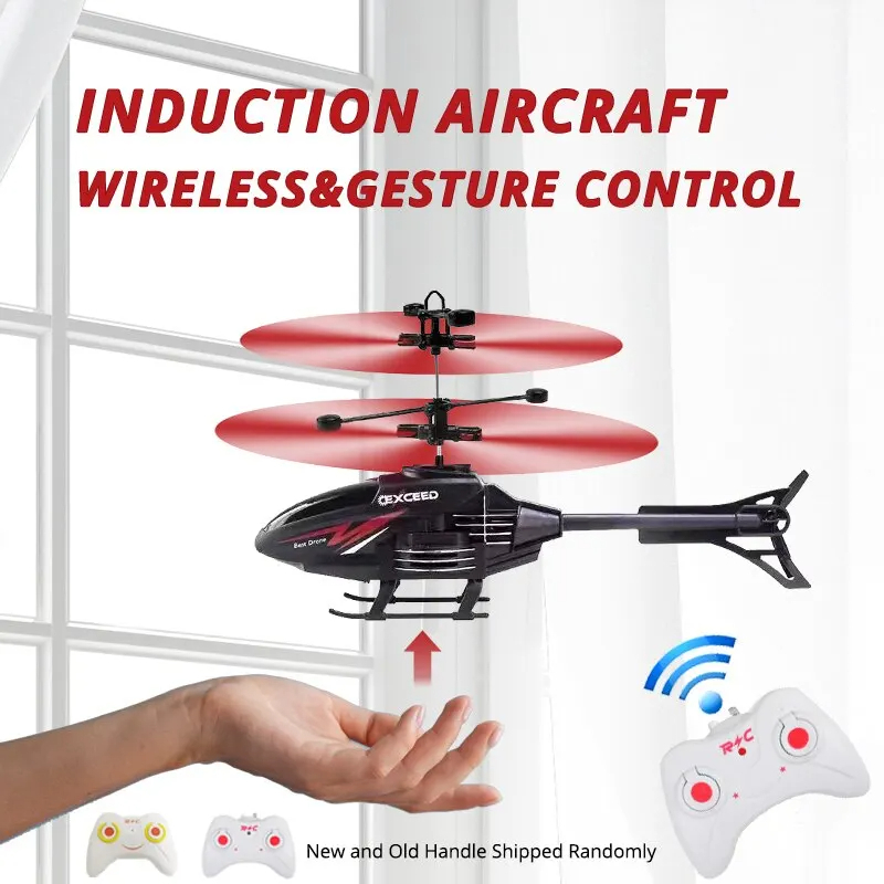 Kids Toys Helicopter - 2-kanaals gebarenbediening schorsing helikopter RC afstandsbediening
