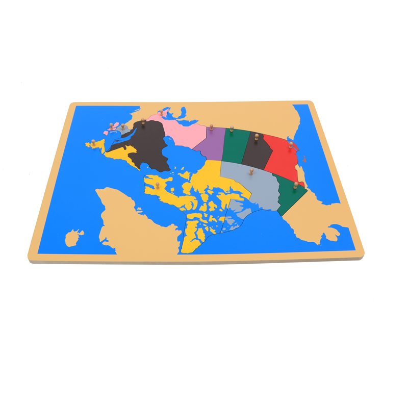 Houten kaartpuzzel van Canada  - Kids Toys Canada recensie en prijs