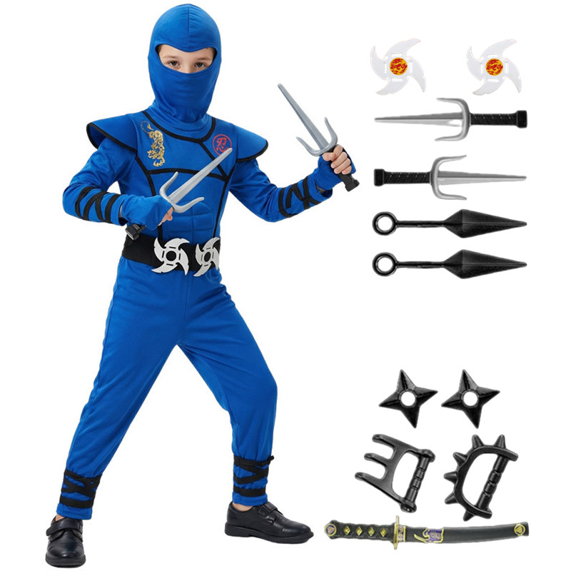 Zwart en blauw Ninja-kostuum v - Kids Toys Boys recensie en prijs
