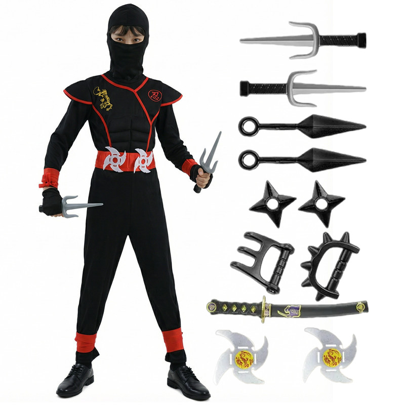 Zwart en blauw Ninja-kostuum v - Kids Toys Boys recensie en prijs