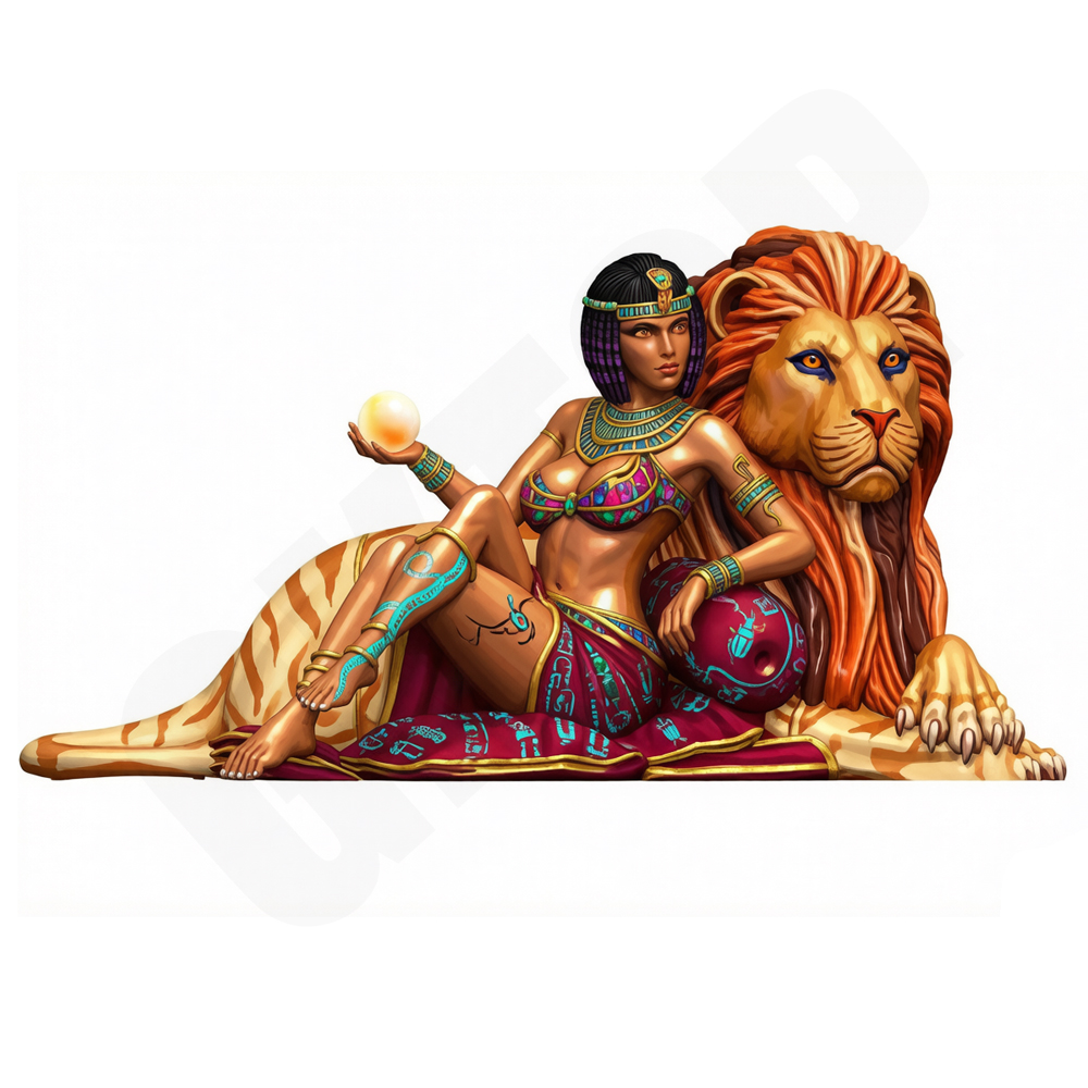 1/24 Oude Egyptische Dame Leeu - Kids Toys Sale recensie en prijs