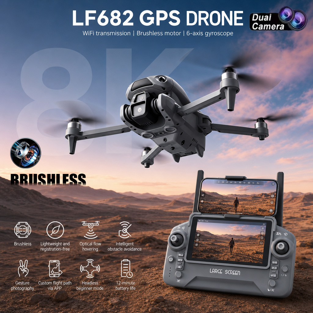 Nieuwe LF682 Drone 8K Dubbele  - Kids Toys Drone recensie en prijs